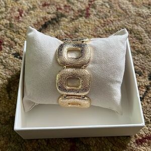 Authentic House of Harlow 1960 gold toned stretch bracelet